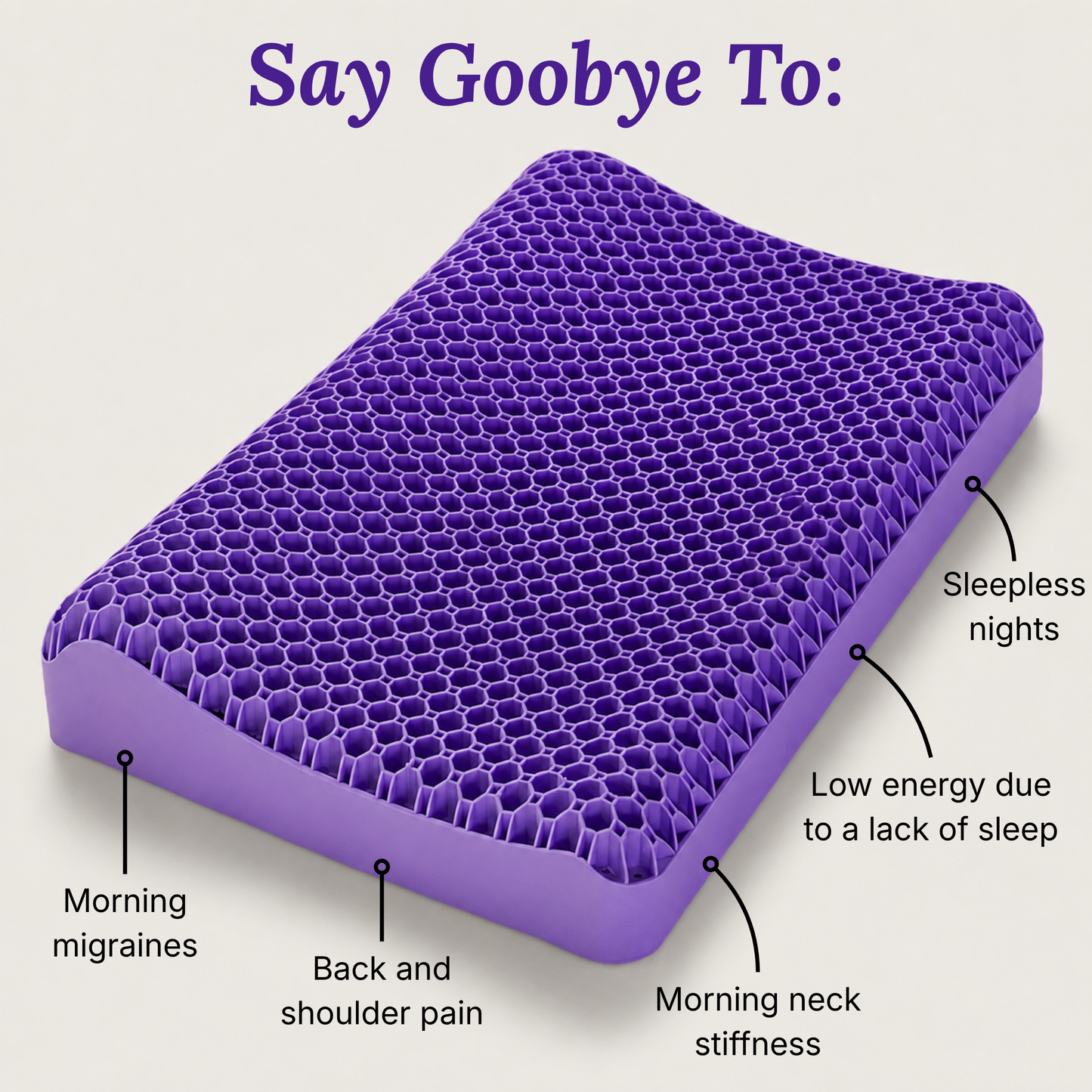 TPE Orthopedic Neck Support Pillow