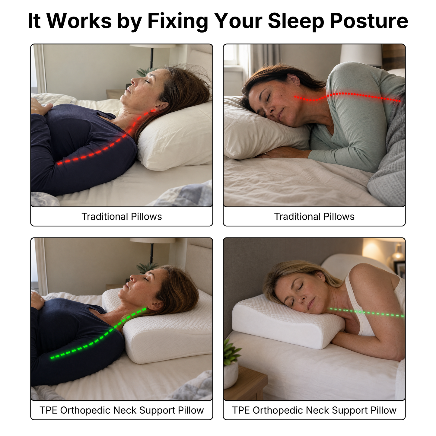 TPE Orthopedic Neck Support Pillow